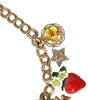 Dolce &amp; Gabbana Gold Chain Rose Cross Strawberry Star Pendant Necklace