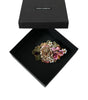 Dolce & Gabbana Gold Brass Floral Crystal Sequined Hair Clip