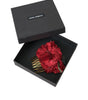 Dolce & Gabbana Red Silk Floral Gold Brass Women Hair Comb