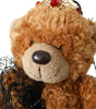 Dolce & Gabbana Brown Teddy Bear Gold Crystal Crown Hair Band Diadem