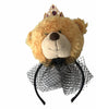 Dolce & Gabbana Brown Teddy Bear Gold Crystal Crown Hair Band Diadem