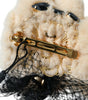 Dolce & Gabbana Beige Teddy Bear Mesh Net Band Hair Clip