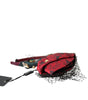Dolce & Gabbana Multicolor Rose Silk Crystal Netted Logo Headband Diadem