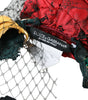 Dolce & Gabbana Multicolor Rose Silk Crystal Netted Logo Headband Diadem