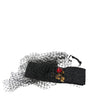 Dolce & Gabbana Black Strawberry Sicily Crystal Mesh Net Headband Diadem