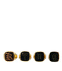 Dolce & Gabbana Gold Brass KING Enamel Set of 4 Ring