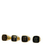 Dolce & Gabbana Gold Brass KING Enamel Set of 4 Ring