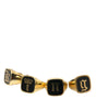 Dolce & Gabbana Gold Brass KING Enamel Set of 4 Ring