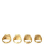 Dolce & Gabbana Gold Brass KING Enamel Set of 4 Ring