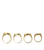 Dolce & Gabbana Gold Brass KING Enamel Set of 4 Ring