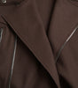 Dolce & Gabbana Brown Coat Short Biker Wool Jacket