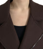 Dolce & Gabbana Brown Coat Short Biker Wool Jacket