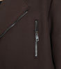 Dolce & Gabbana Brown Coat Short Biker Wool Jacket