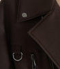 Dolce & Gabbana Brown Coat Short Biker Wool Jacket