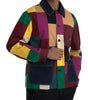 Dolce & Gabbana Multicolor Patchwork Cotton Collared Jacket