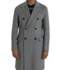 Dolce & Gabbana Gray Double Trench Coat Cashmere Jacket