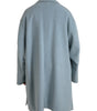 Dolce & Gabbana Light Blue Wool Button Trench Coat Jacket