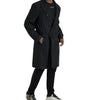 Dolce & Gabbana Black Double Breasted Trench Coat Jacket