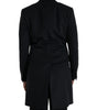 Dolce & Gabbana Black Single Breasted Trench Coat Jacket