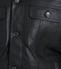 Dolce & Gabbana Black Leather Fur Collar Biker Coat Jacket