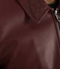 Dolce & Gabbana Maroon Exotic Leather Zip Biker Coat Jacket