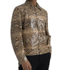 Dolce & Gabbana Beige Exotic Leather Biker Blouson Jacket