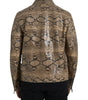 Dolce & Gabbana Beige Exotic Leather Biker Blouson Jacket