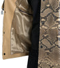 Dolce & Gabbana Beige Exotic Leather Biker Blouson Jacket