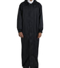 Dolce & Gabbana Black Polyester Hooded Long Windbreaker Jacket