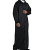 Dolce & Gabbana Black Polyester Hooded Long Windbreaker Jacket