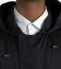Dolce & Gabbana Black Polyester Hooded Long Windbreaker Jacket