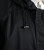 Dolce & Gabbana Black Polyester Hooded Long Windbreaker Jacket
