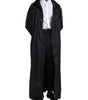 Dolce & Gabbana Black Polyester Hooded Long Windbreaker Jacket