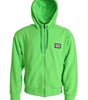 Dolce &amp; Gabbana Neon Green Hooded Full Zip Top Sweater