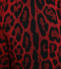 Bermuda en viscose à imprimé léopard rouge Dolce &amp; Gabbana