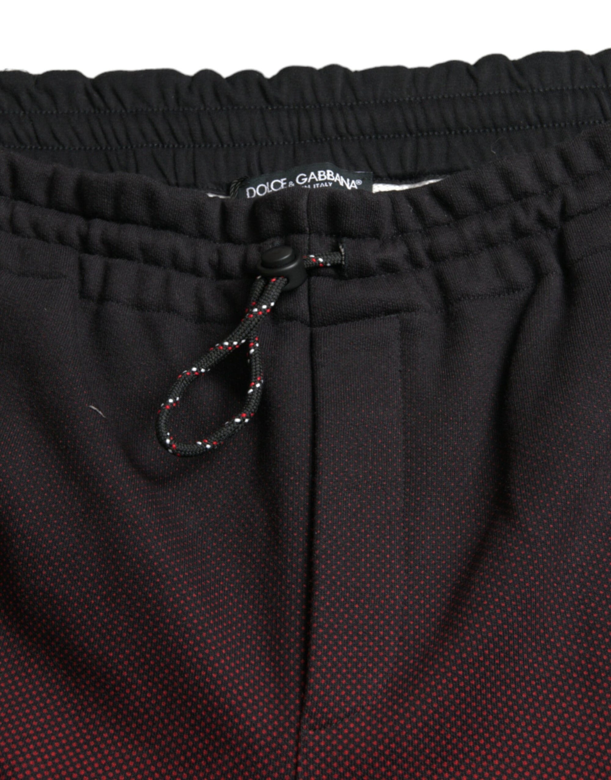 Bermuda en coton à imprimé léopard rouge Dolce &amp; Gabbana