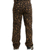 Dolce & Gabbana Brown Leopard Print Polyester Jogger Pants