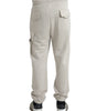 Dolce & Gabbana Off White Viscose Cargo Jogger Sweatpants Pants