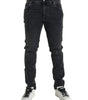 Dolce & Gabbana Gray Cotton Stretch Skinny Denim Logo Jeans