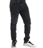 Dolce & Gabbana Gray Cotton Stretch Skinny Denim Logo Jeans
