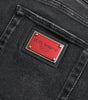 Dolce & Gabbana Gray Cotton Stretch Skinny Denim Logo Jeans