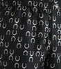 Dolce & Gabbana Black Horseshoe Print Silk Pants
