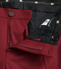 Dolce & Gabbana Red Wool Men Slim Fit Dress Pants