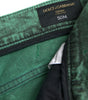 Dolce & Gabbana Green Crystals Cotton Stretch Slim Jeans