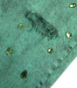 Dolce & Gabbana Green Crystals Cotton Stretch Slim Jeans