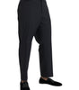 Dolce & Gabbana Blue Wool Men Skinny Dress Pants