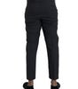 Dolce & Gabbana Blue Wool Men Skinny Dress Pants