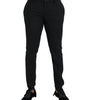 Dolce & Gabbana Black Wool Stretch Men Skinny Pants