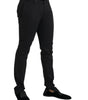 Dolce & Gabbana Black Cotton Stretch Skinny Dress Pants