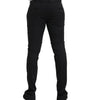 Dolce & Gabbana Black Cotton Stretch Skinny Dress Pants